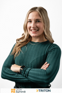 Headshot of Katarina Robertson, People Operations Manager at HRPA. Katarina is smiling warmly and conveys an approachable and professional presence.
