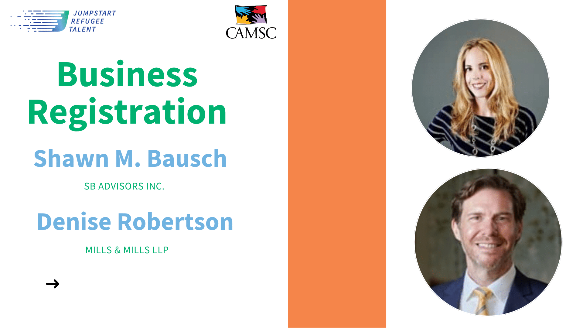 Business registration Webinar with CAMSC