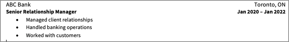 Example of a sample resume without job title Context